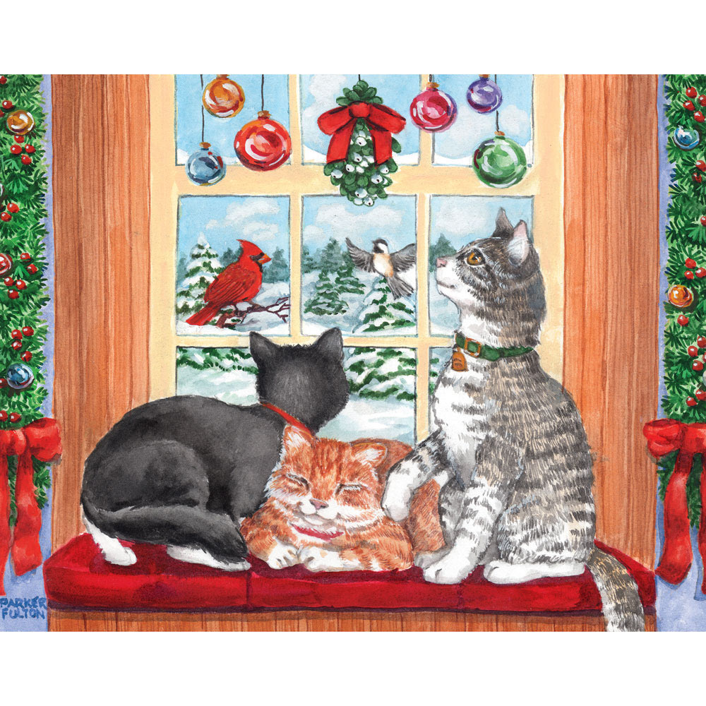 Window Cats 50 Large Piece Jigsaw Puzzle