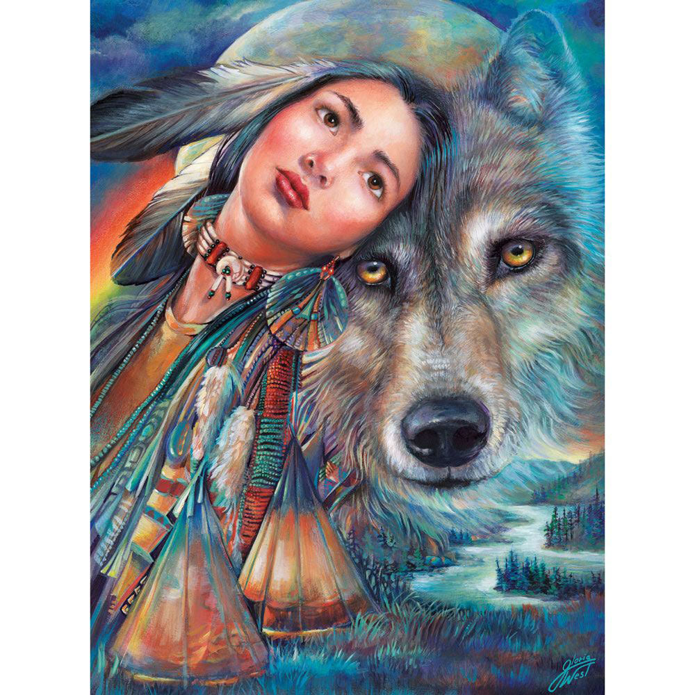 Dream Of The Wolf Maiden 1000 Piece Jigsaw Puzzle