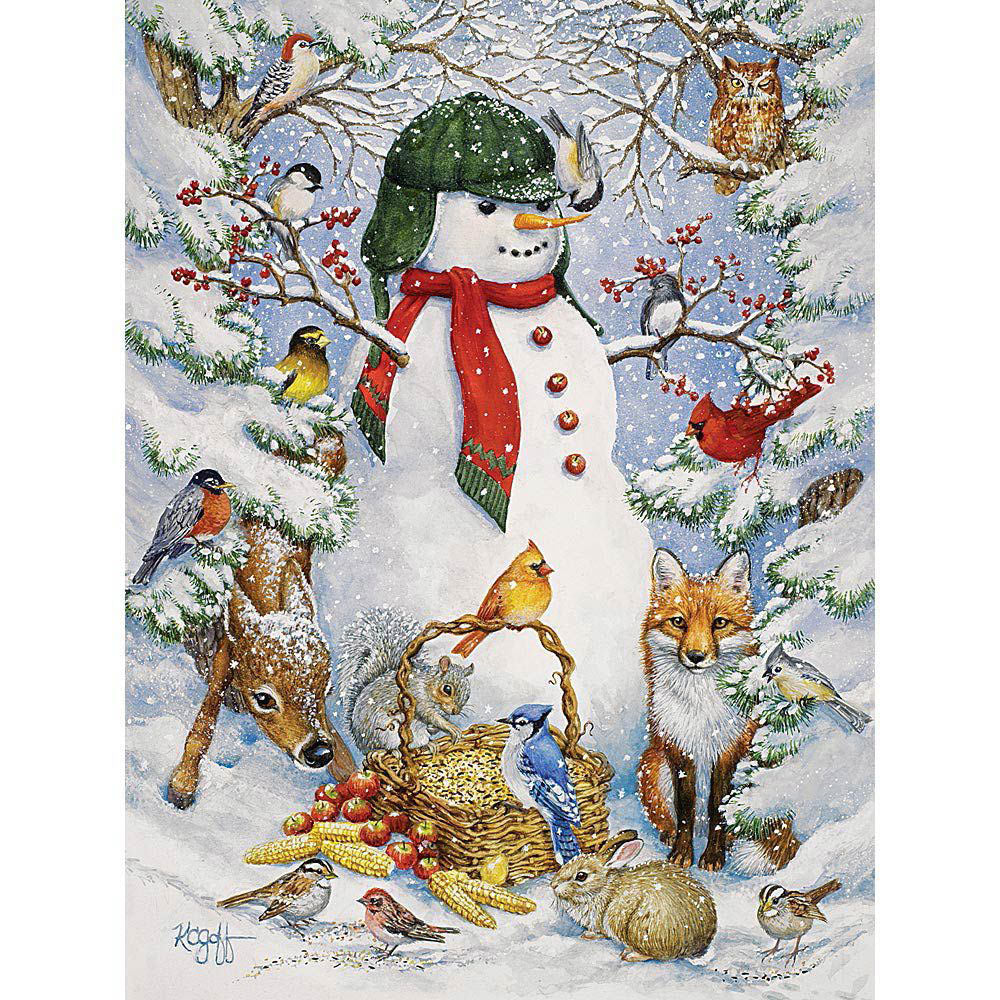 Woodland Snowman 500 Piece Jigsaw Puzzle