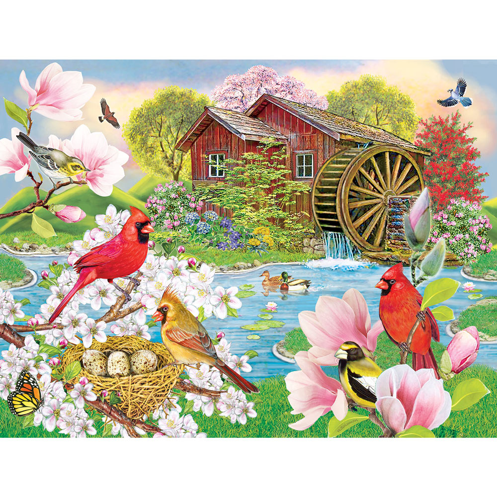 Spring At The Mill Pond 1000 Piece Jigsaw Puzzle