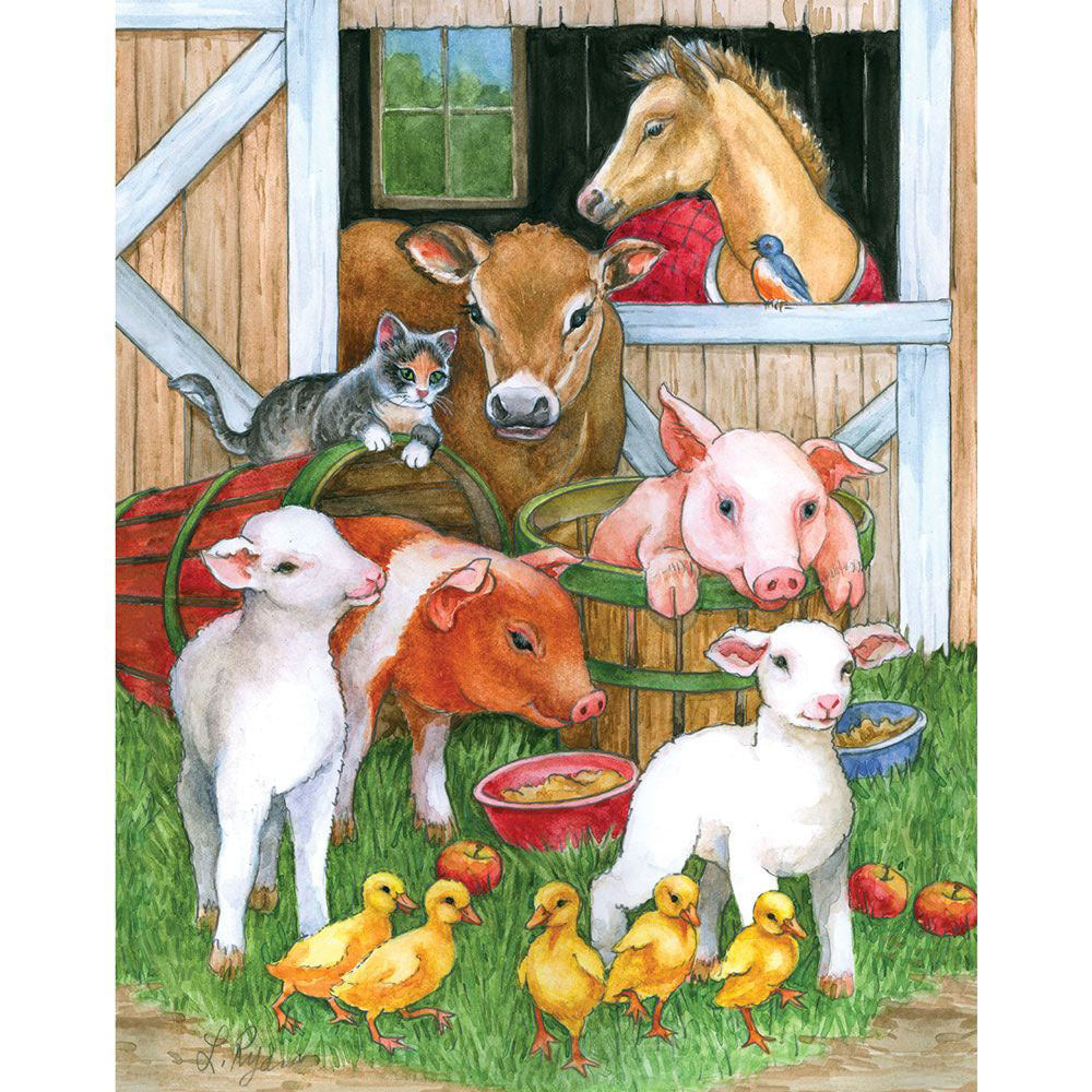 Barnyard Buddies 100 Large Piece Jigsaw Puzzle