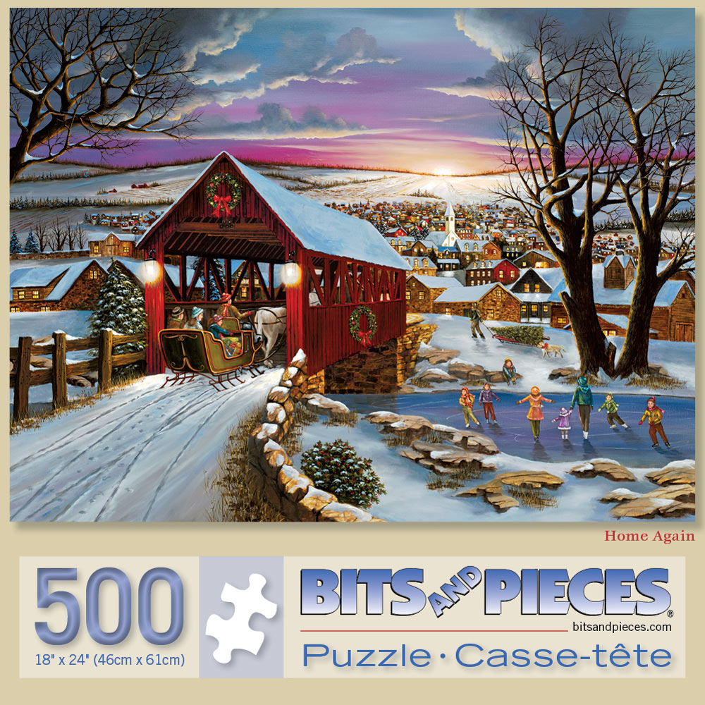 Set of 2: Hargrove Christmas Joy 500 Piece Jigsaw Puzzles
