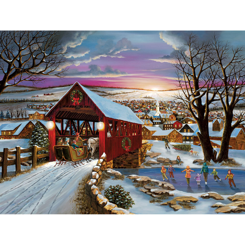 Set of 2: Hargrove Christmas Joy 500 Piece Jigsaw Puzzles