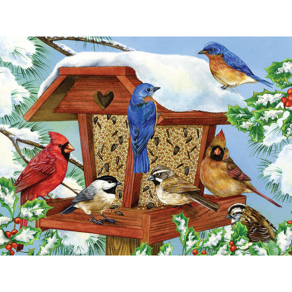 Winter Birdfeeder 1000 Piece Jigsaw Puzzle