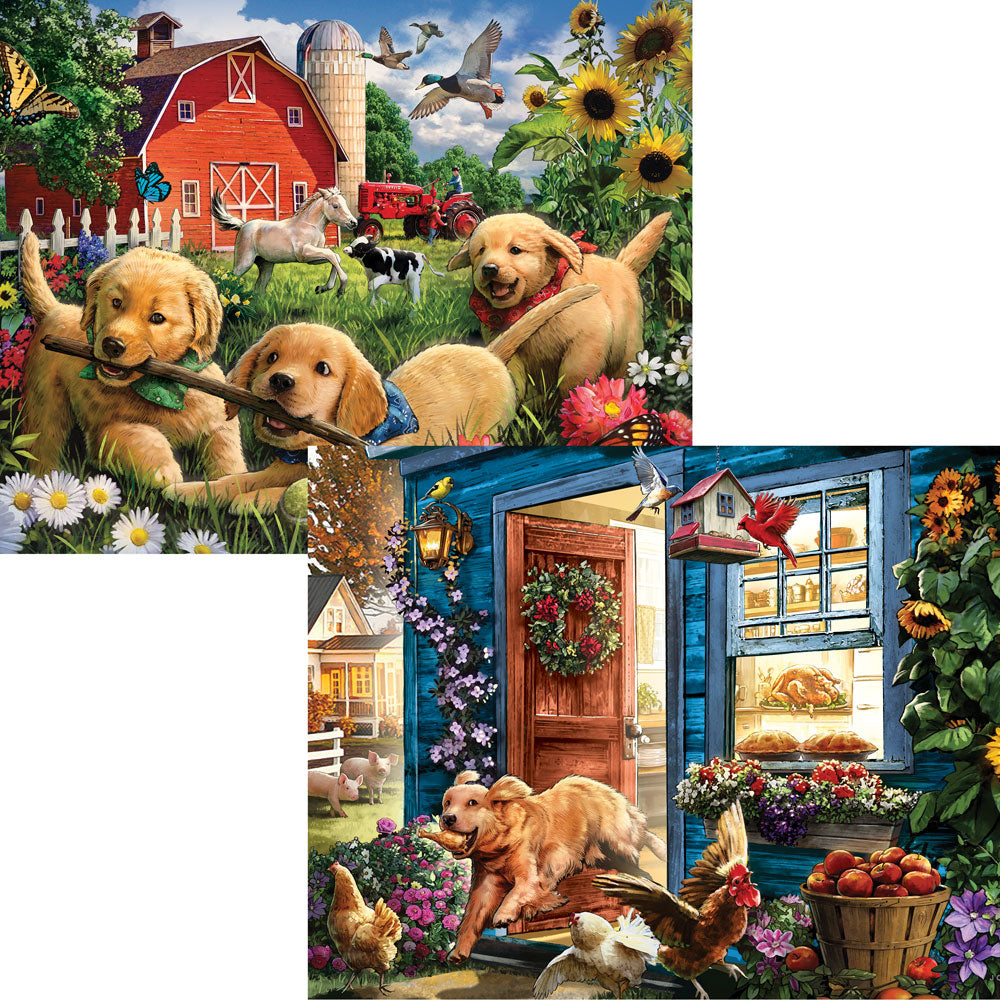Country Living 4-in-1 Multi-Pack 1000 Piece Puzzle Set