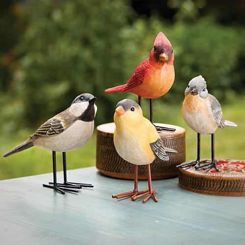 Set Of 4: Charming Song Birds