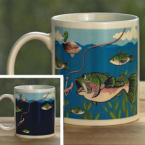 Mysterious Colour Changing Fishing Mug – Bits and Pieces UK