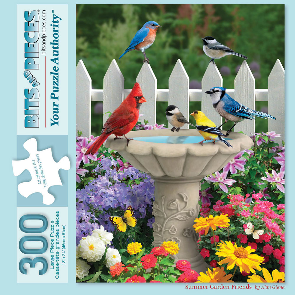 Summer Garden Friends 300 Large Piece Jigsaw Puzzle