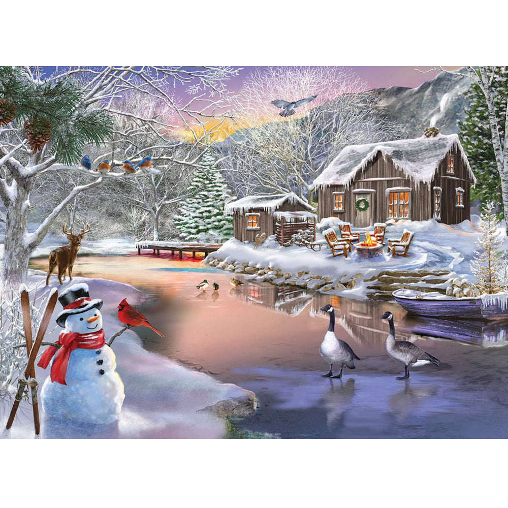 Winter Cabin 1000 Piece Jigsaw Puzzle