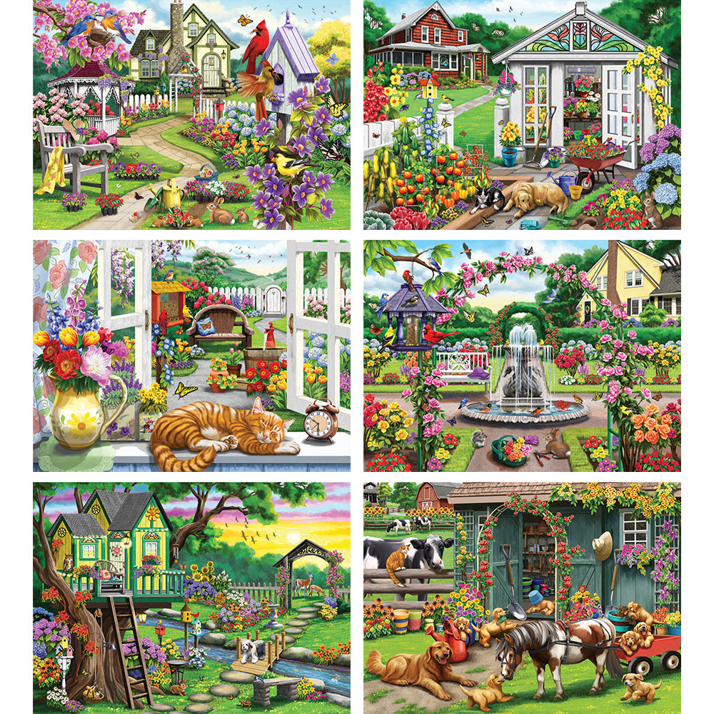 Set of 6: Nancy Wernersbach 1000 Piece Jigsaw Puzzles
