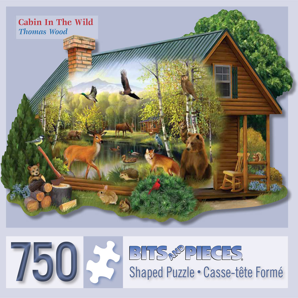 Cabin In The Wild 750 Piece Shaped Jigsaw Puzzle