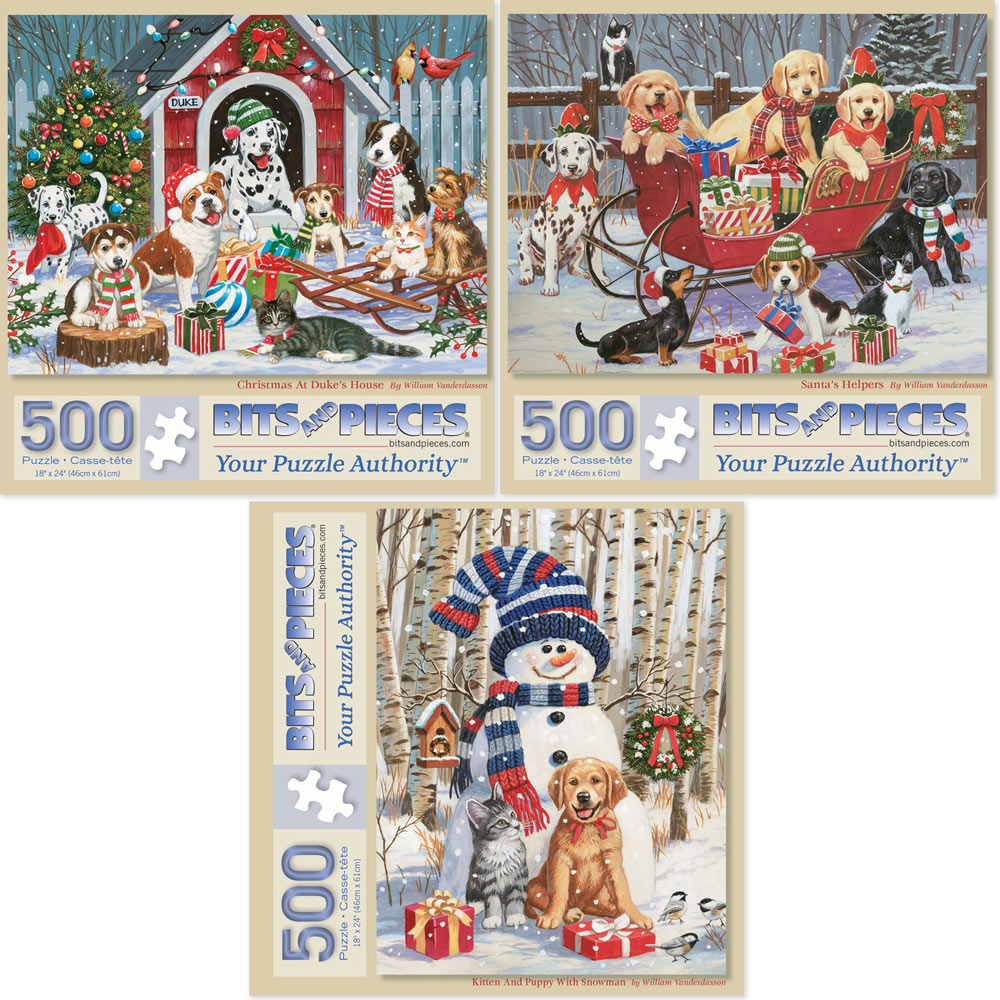 Set of 3: William Vanderdasson 500 Piece Jigsaw Puzzles
