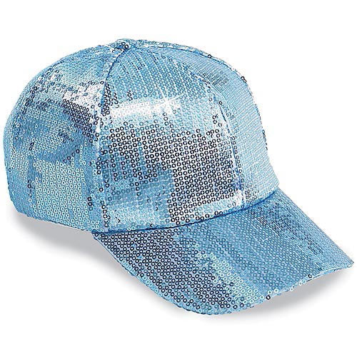 Sequined Glamour Cap- Blue