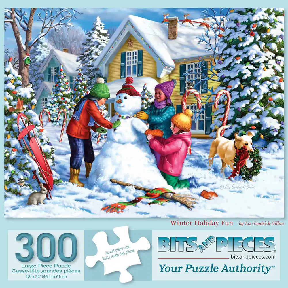 Winter Holiday Fun 300 Large Piece Jigsaw Puzzle