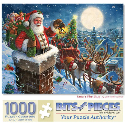 Santas First Stop 1000 Piece Jigsaw Puzzle