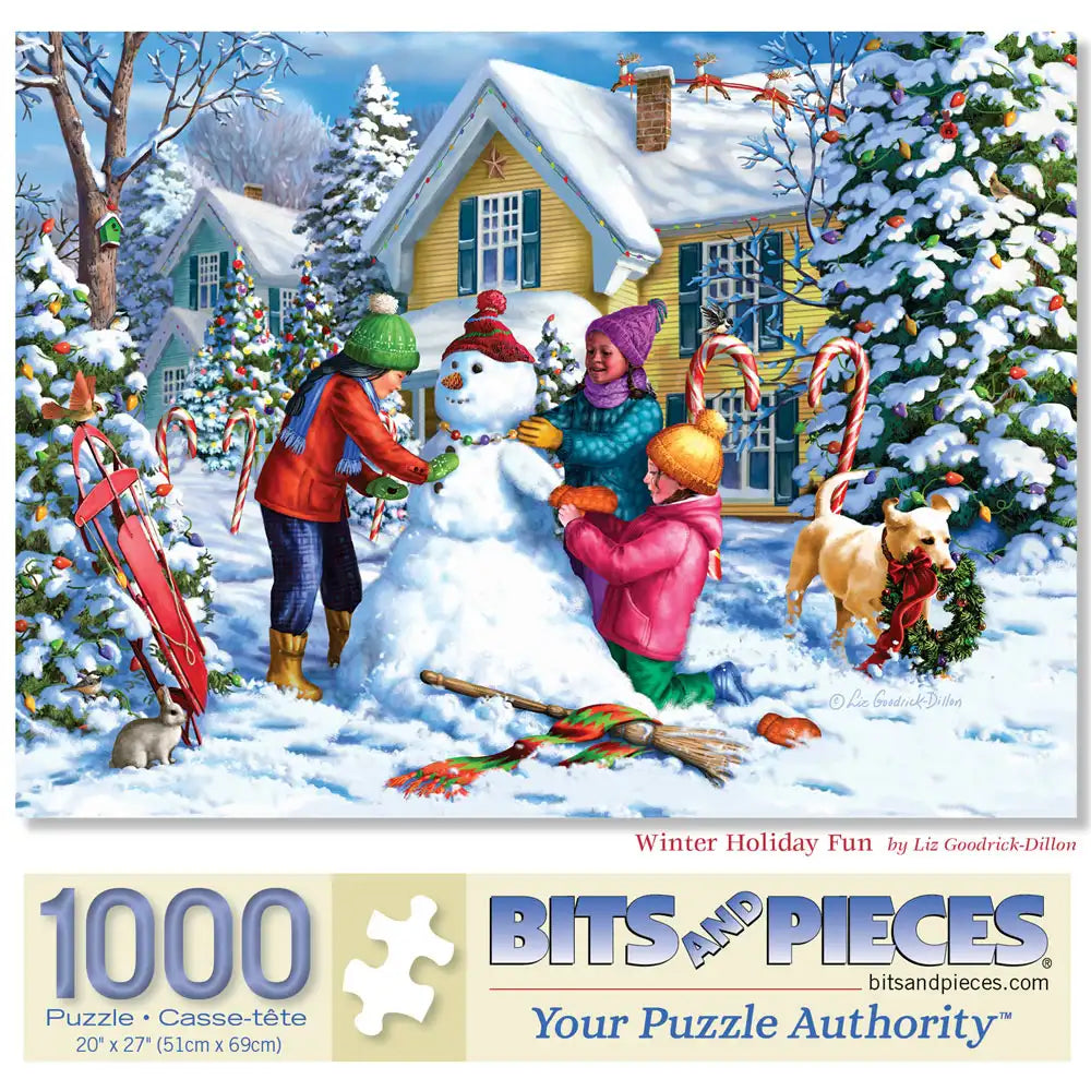 Winter Holiday Fun 1000 Piece Jigsaw Puzzle