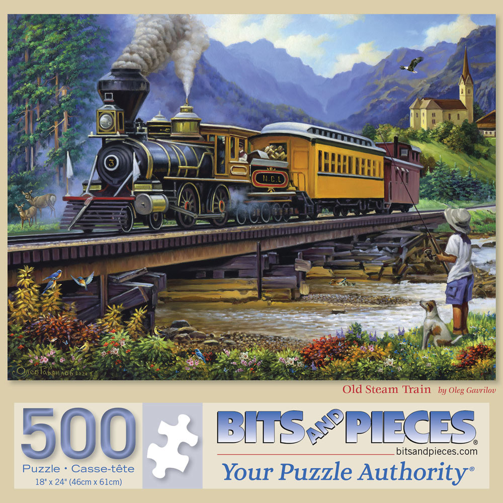 Old Steam Train 500 Piece Jigsaw Puzzle