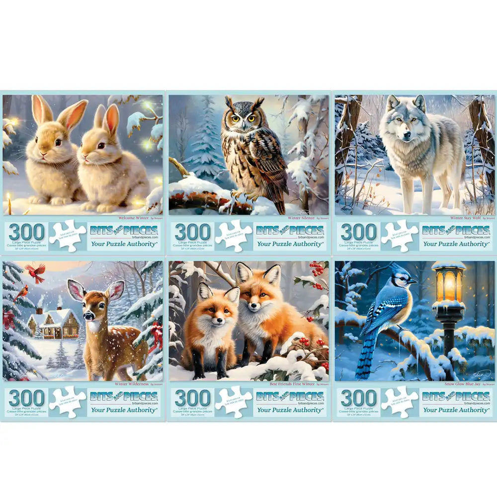 Set of 6 Shawna Stewart 300 Large Piece Jigsaw Puzzles