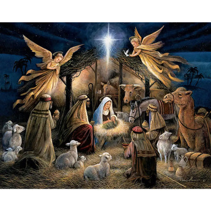 In The Manger 50 Large Piece Jigsaw Puzzle