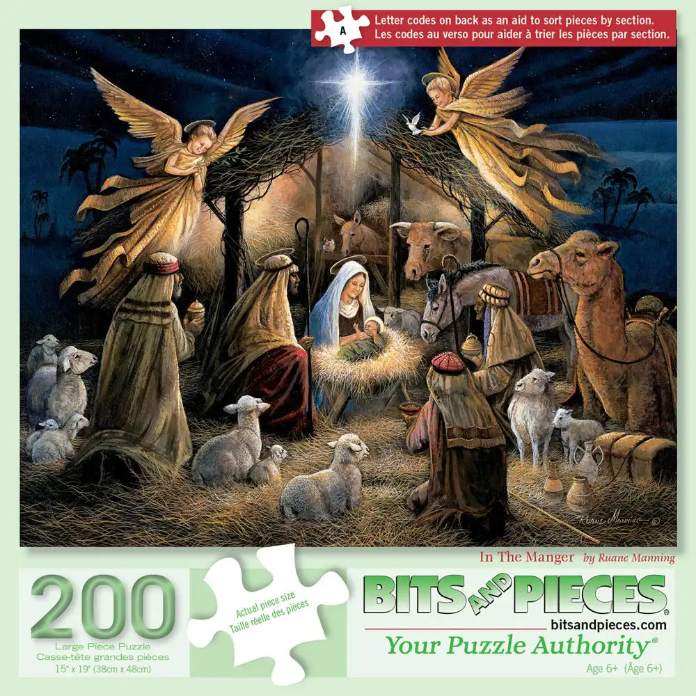 In The Manger 200 Large Piece Jigsaw Puzzle