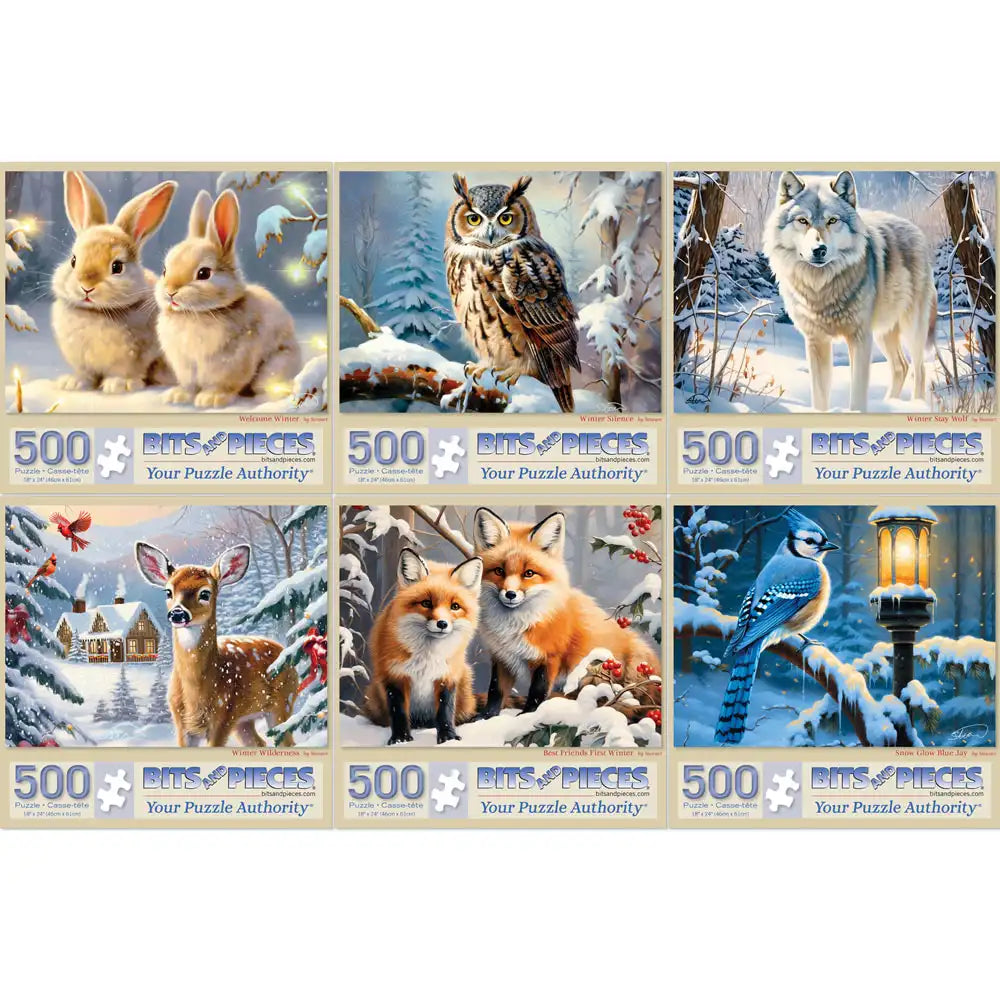 Set of 6 Shawna Stewart 500 Piece Jigsaw Puzzles