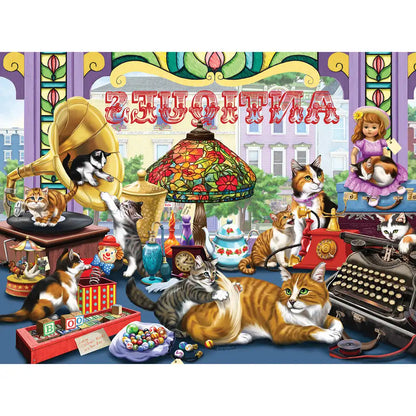 Antique Shop Kitties 1000 Piece Jigsaw Puzzle