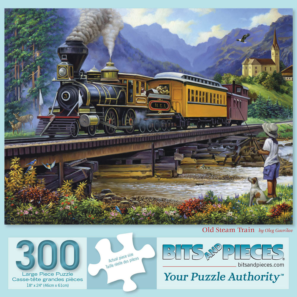 Old Steam Train 300 Large Piece Jigsaw Puzzle