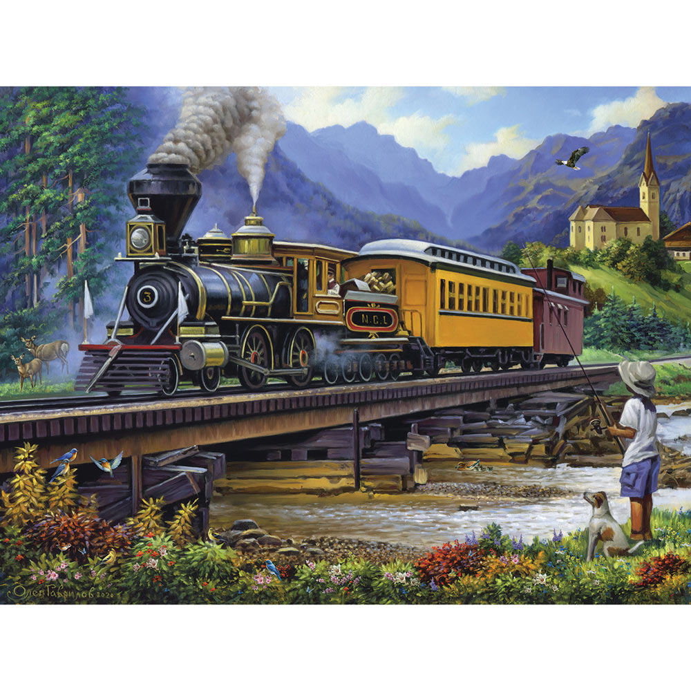 Old Steam Train 300 Large Piece Jigsaw Puzzle