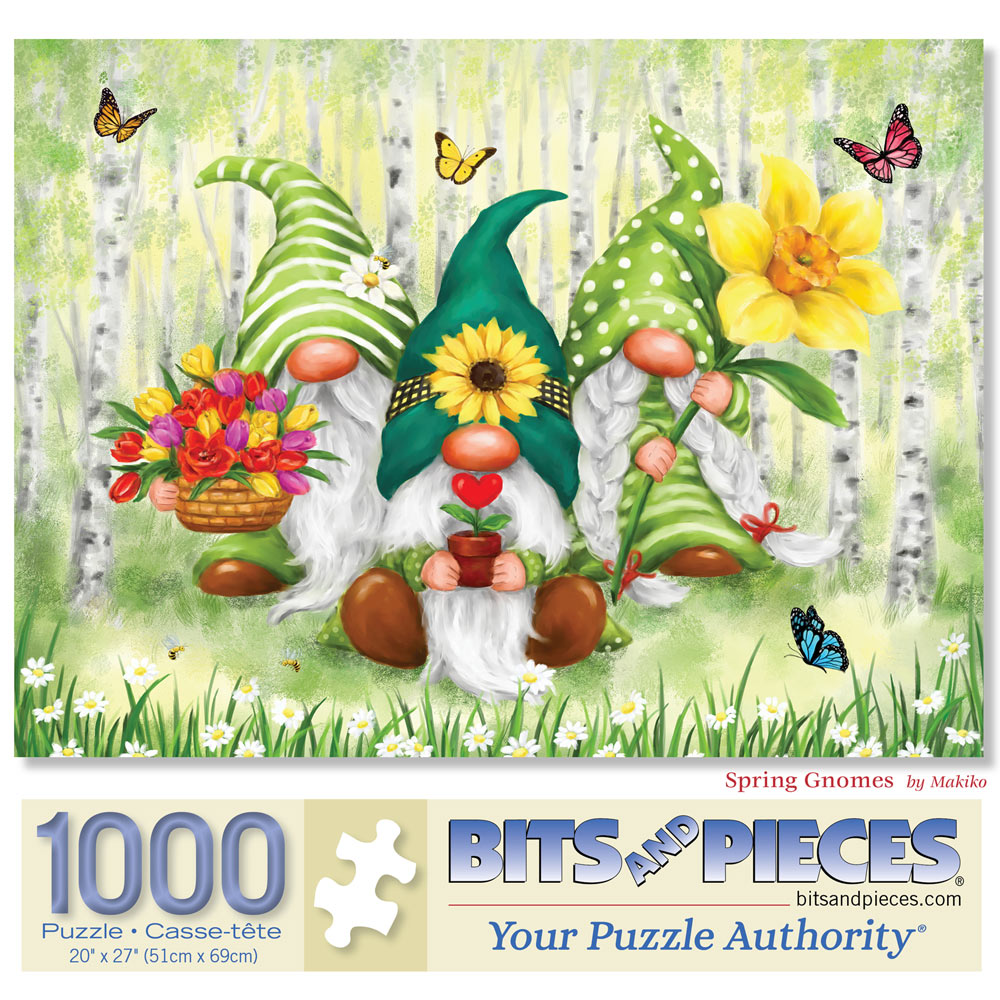 Spring Gnomes 1000 Piece Jigsaw Puzzle