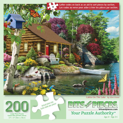 Cabin On The Lake 200 Large Piece Jigsaw Puzzle