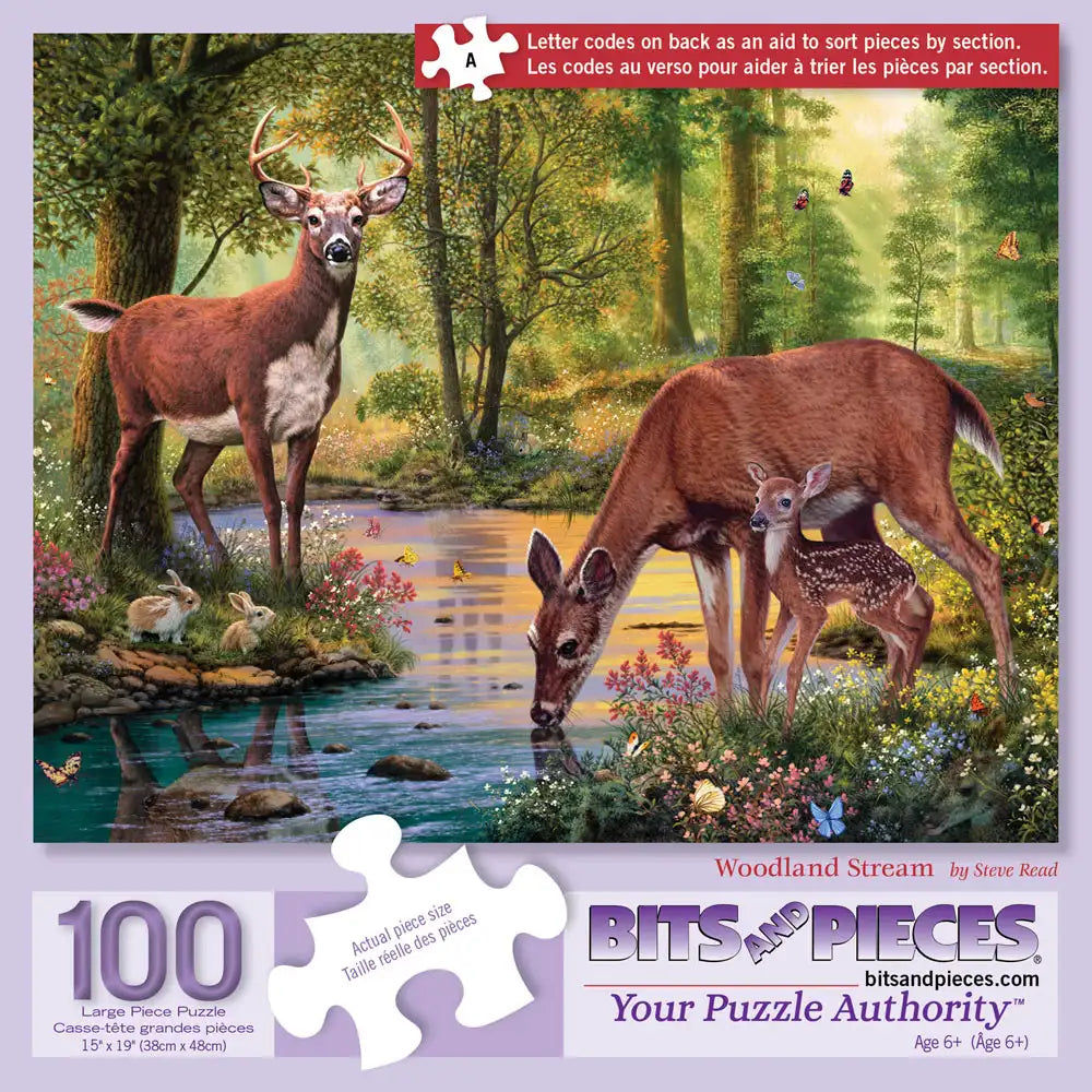 Woodland Stream 100 Large Piece Jigsaw Puzzle