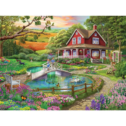 Little Red Cottage 300 Large Piece Jigsaw Puzzle