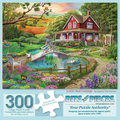 Little Red Cottage 300 Large Piece Jigsaw Puzzle