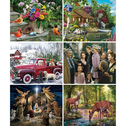 Set of 6 50 Large Piece Jigsaw Puzzles