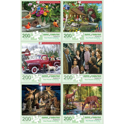 Set of 6 200 Large Piece Jigsaw Puzzles