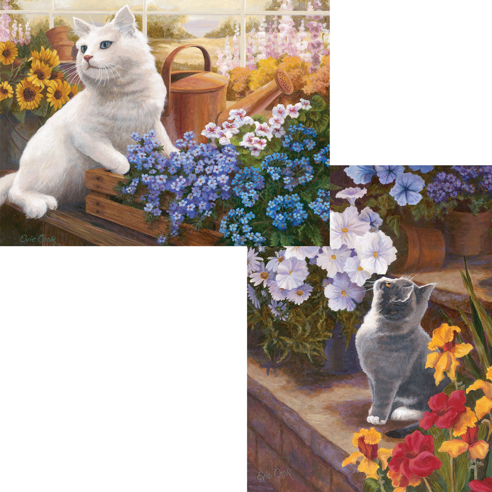 Set of 2:  Evie Cook 300 Large Piece Jigsaw Puzzles