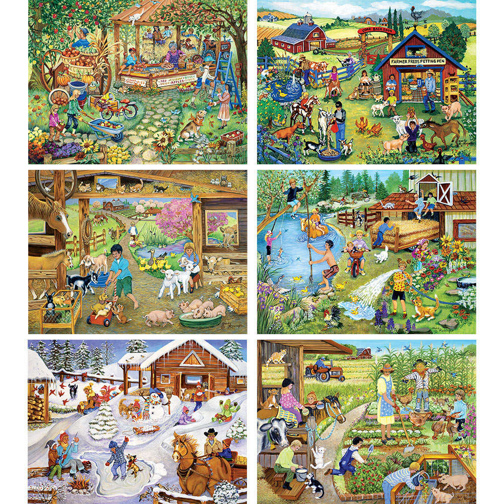 Set of 6: Sandy Rusinko 500 Piece Jigsaw Puzzles