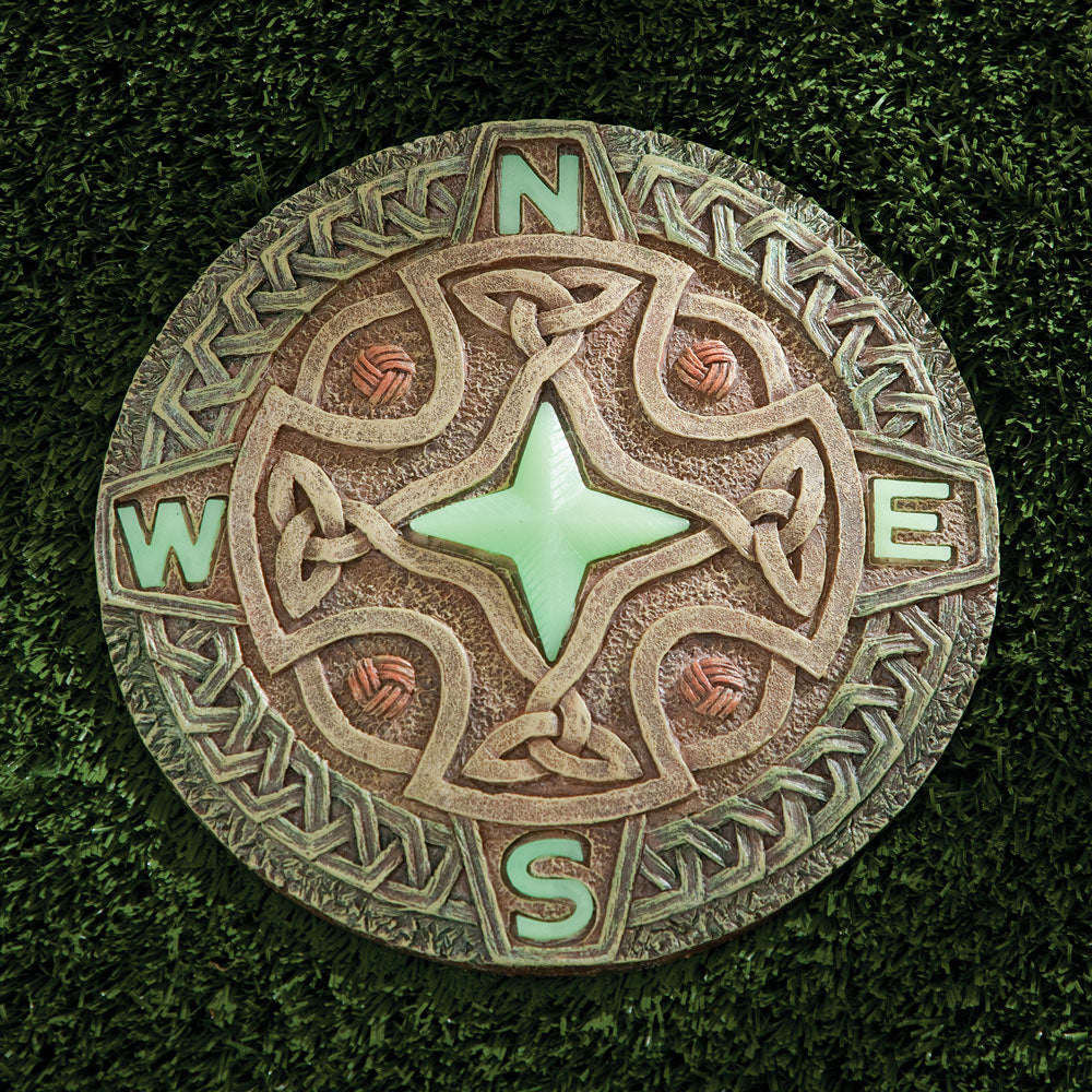 Compass Glow-In-The-Dark Stepping Stone