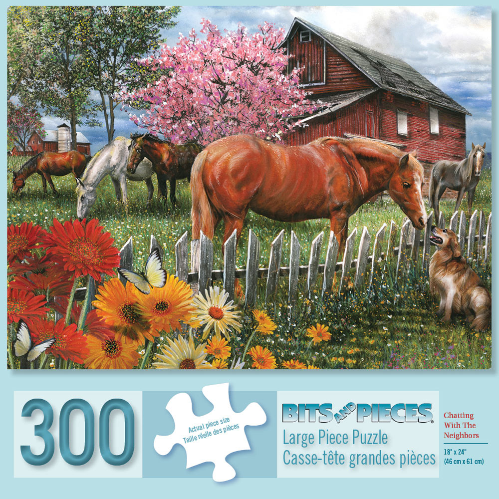 Chatting With The Neighbors 300 Large Piece Jigsaw Puzzle