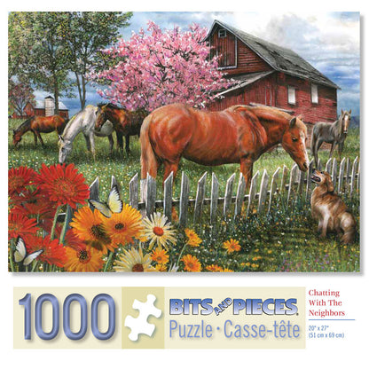 Chatting With The Neighbors 1000 Piece Jigsaw Puzzle