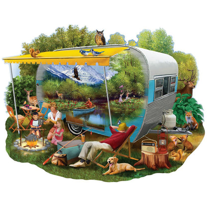 Camping Trip 300 Large Piece Shaped Jigsaw Puzzle