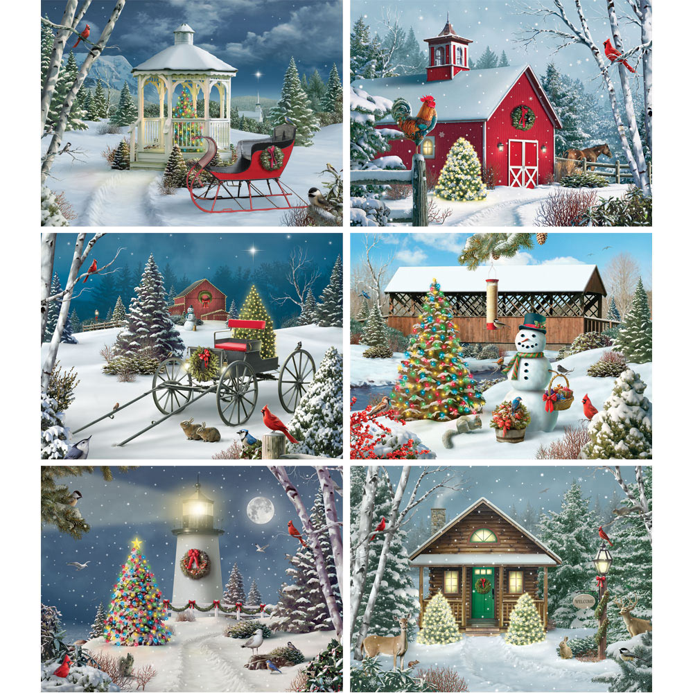 Set of 6: Alan Giana 500 Piece Jigsaw Puzzles