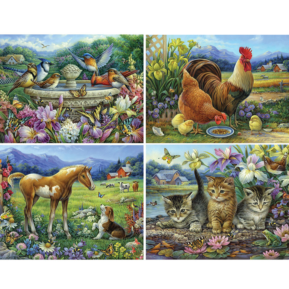 Oleg Gavrilov 4-in-1 Multi-Pack 500 Piece Puzzle Set