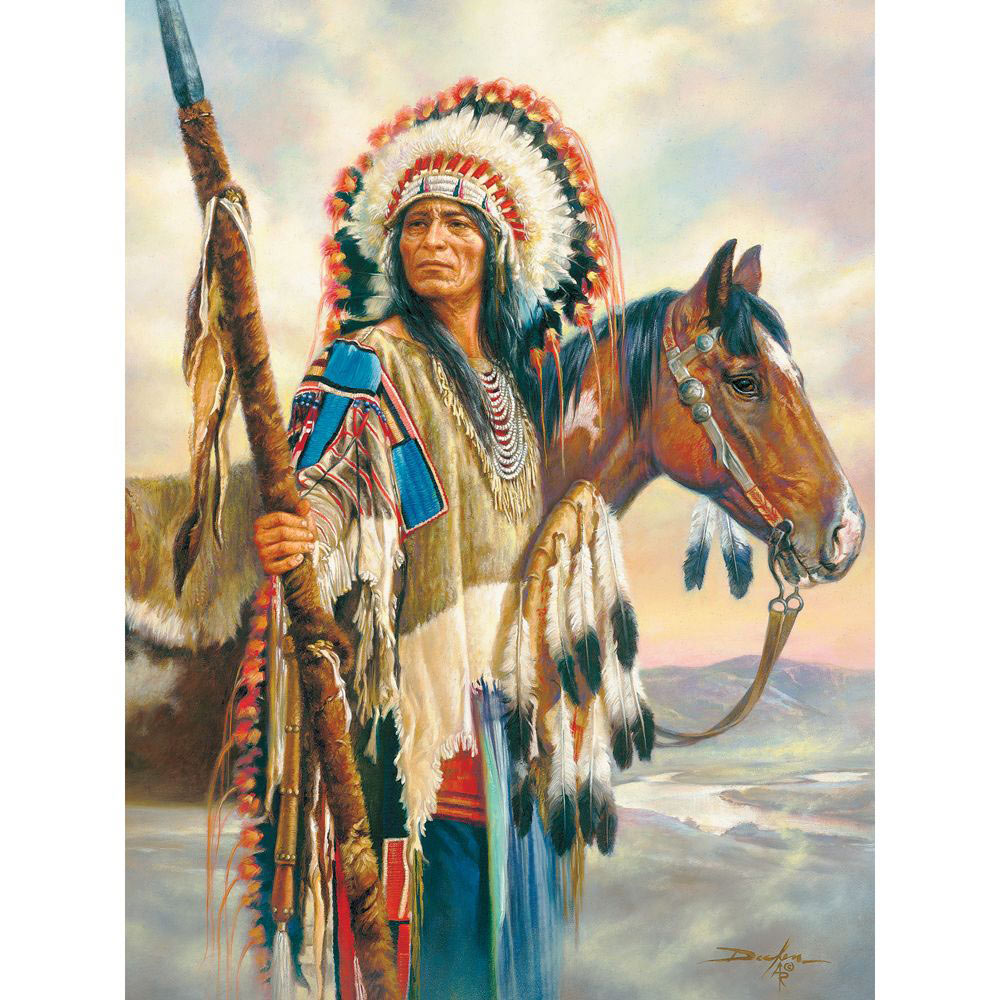 The Last Chief 500 Piece Native American Puzzle