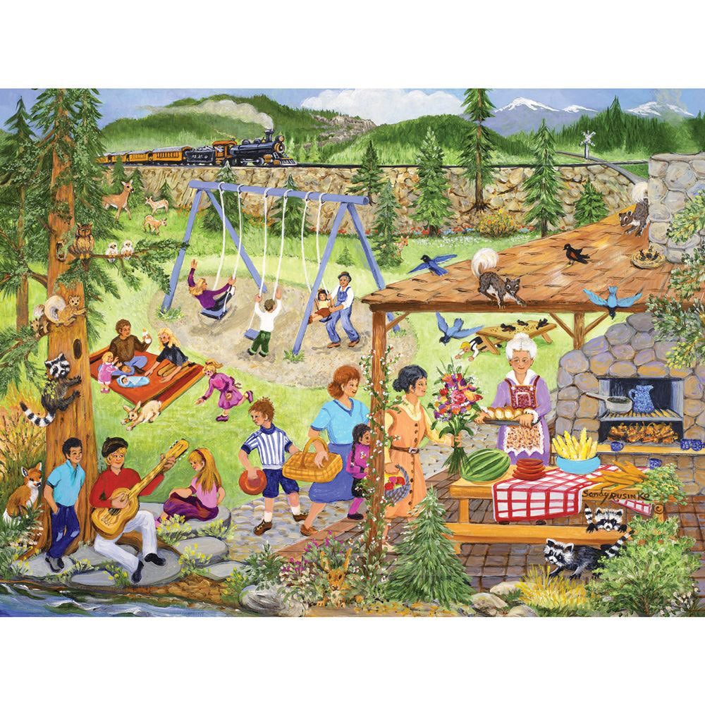 Picnic In The Park 300 Large Piece Jigsaw Puzzle
