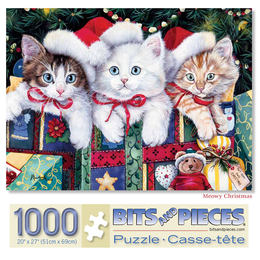 Meowy Christmas 1000 Piece Jigsaw Puzzle