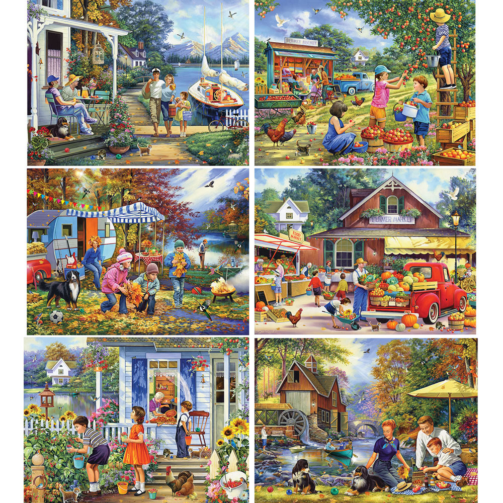 Set of 6: Oleg Gavrilov 300 Large Piece Jigsaw Puzzles