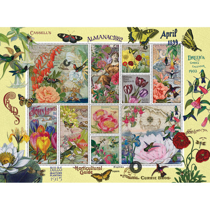 Flowers And Butterflies Quilt 500 Piece Jigsaw Puzzle