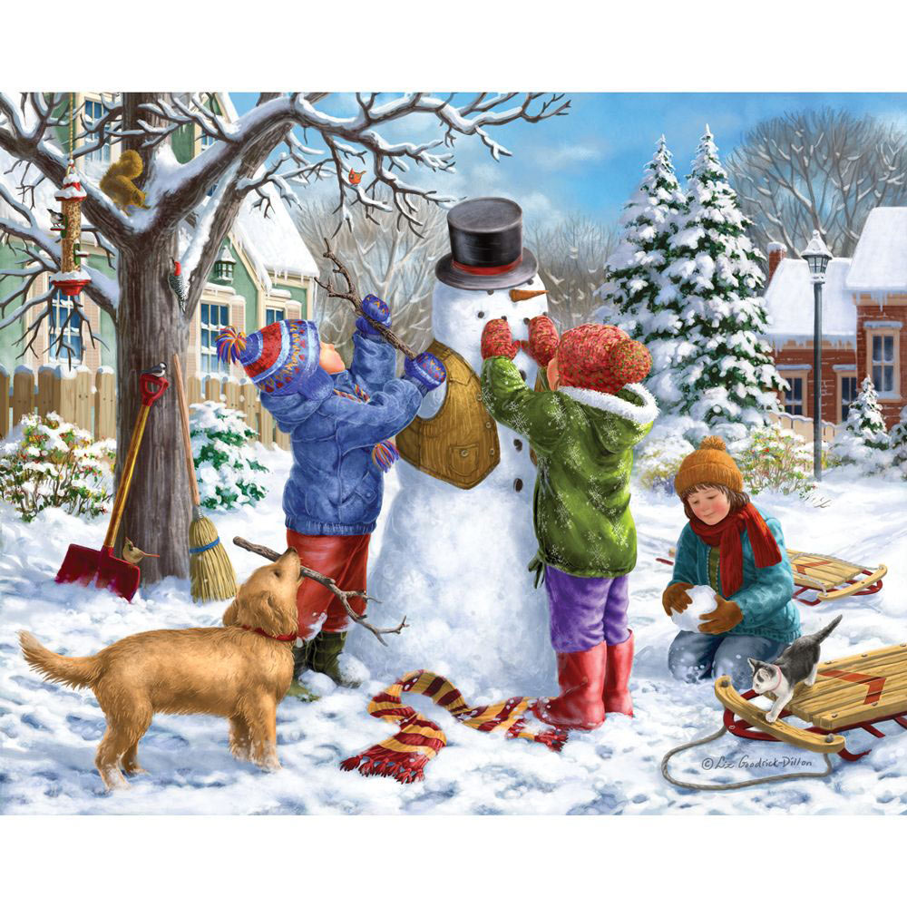 Building A Snowman 500 Piece Jigsaw Puzzle