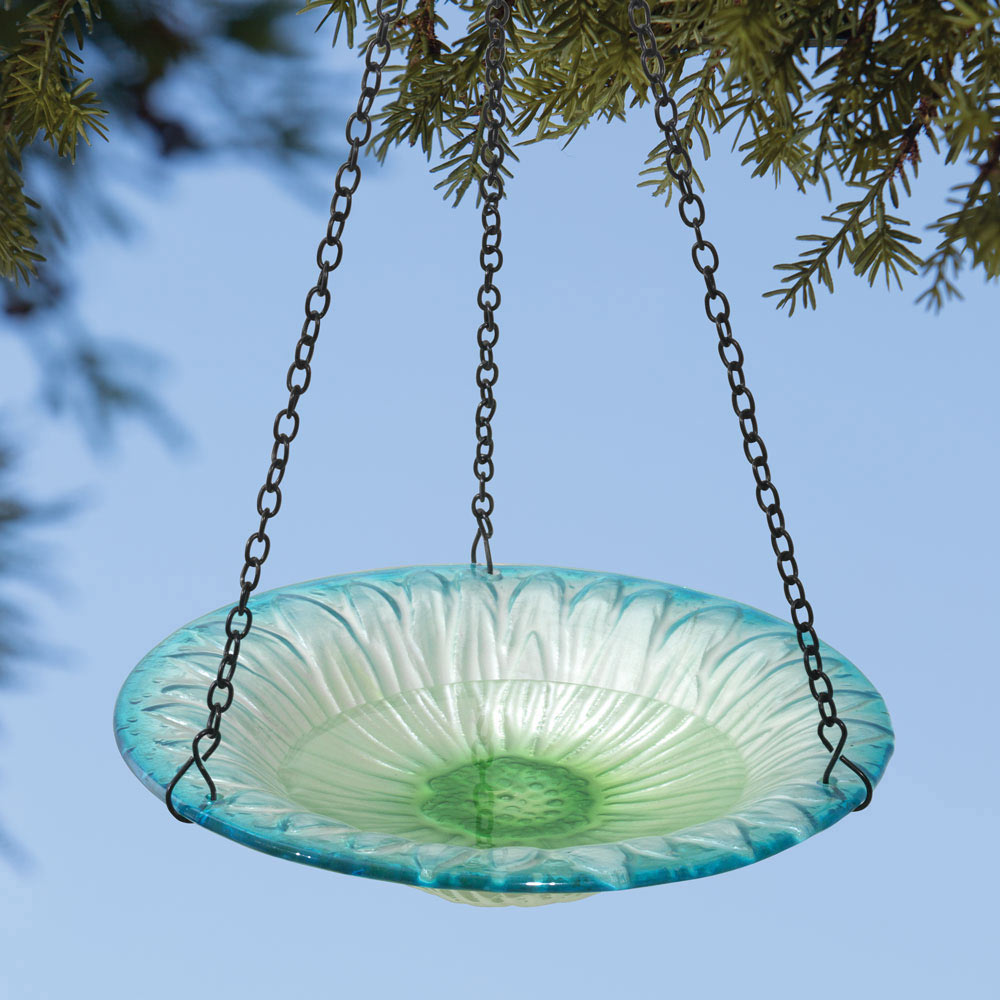 Hanging Flower Petals Birdbath